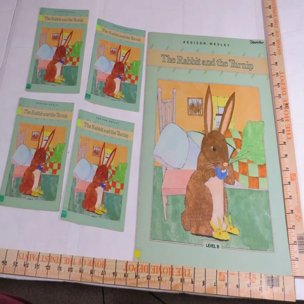 The Rabbit and the Turnip (almost 2 feet tall) with (4) student story books